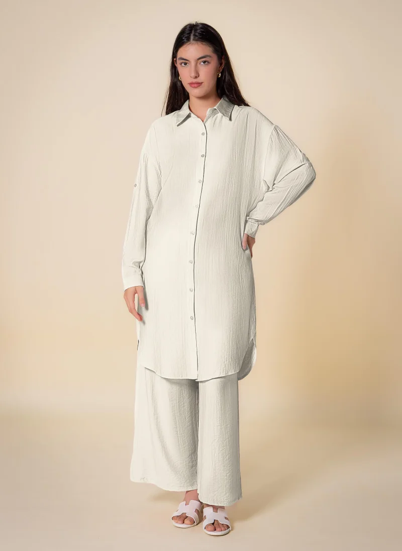 SHAPES LONG MODEST SHIRT SET