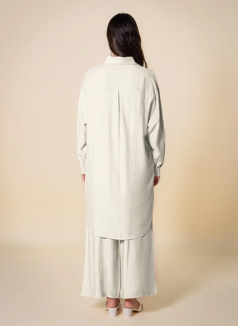 SHAPES Beige LONG MODEST SHIRT SET for Women | Best Price UAE