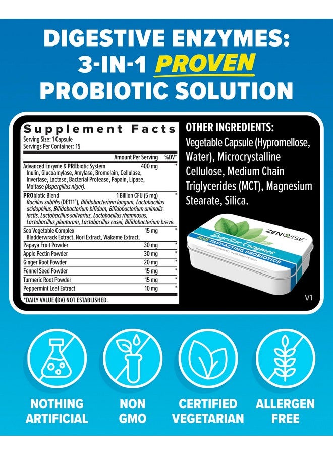 Zenwise Health Dude Wipes + Zenwise #2 Plus Bundle - 48 Flushable Wipes + 15 Digestive Enzymes with Probiotics and Prebiotics + 14 No Bloat Caps - for Digestive, Gut, and Butt Health - Image 4