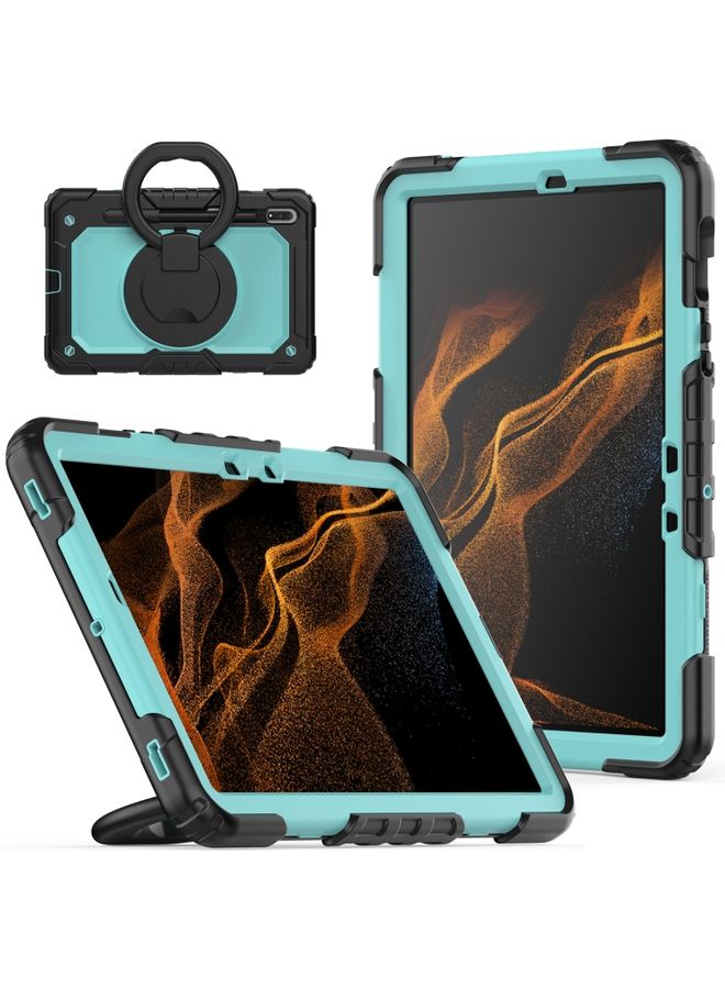 HuHa Case Cover For Samsung Galaxy Tab S8 / S7 Bracelet Holder Silicone + PC Tablet Case Light Blue 