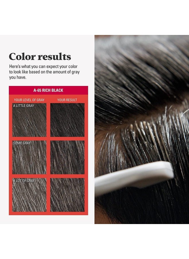 Ust For Men Easy Combin Color Mens Hair Dye Easy No Mix Application With Comb Applicator Rich Black A65 Pack Of 3