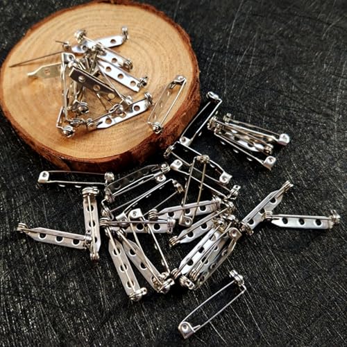 STARVAST 200 Pcs Gold Tone Brooch Pin Backs Clasp 1 Inch Bar Pins Findings 3 Holes Safety Pins for Badge Insignia, Citation Bars, Making Corsage, Name Tags, Toy Pins and Jewelry Making - Image 5