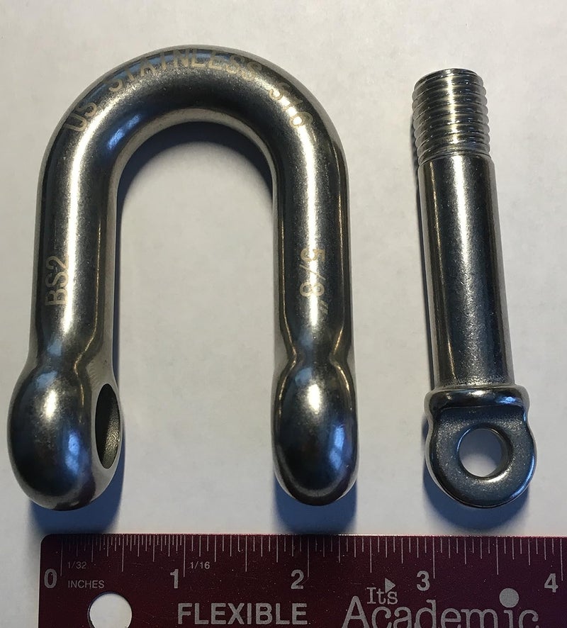 US Stainless حلقة د من الفولاذ المقاوم للصدأ البحرية من الدرجة 316 (5/8" 16mm حلقة د) - Image 5