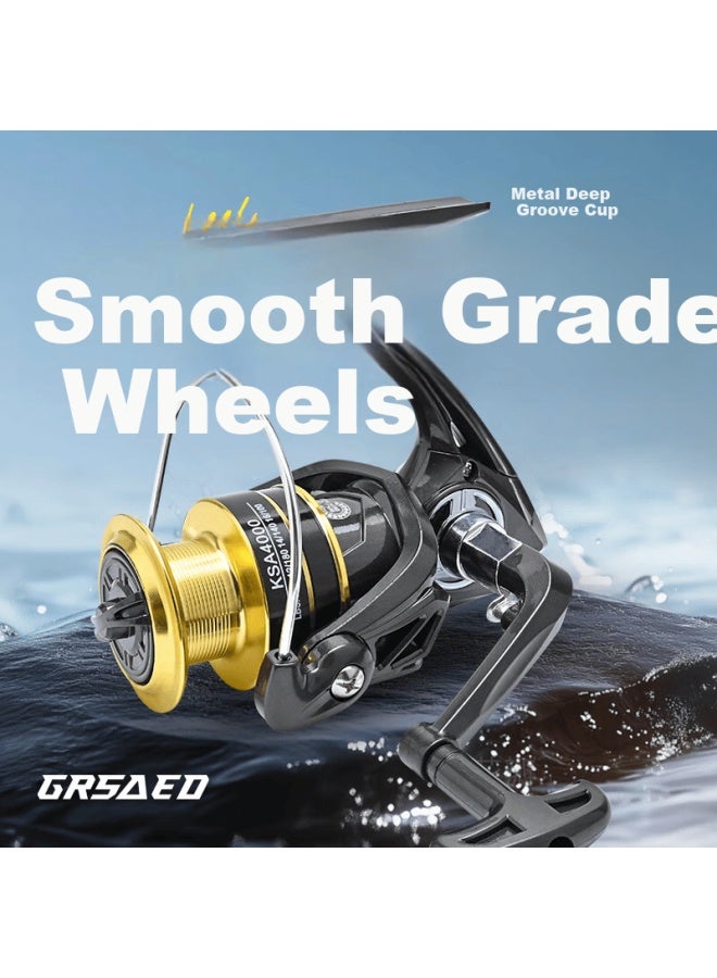 Grsaed Ksa2000 Spinning Reel Universal Metal Fishing Line Reel Sea Rod Surfcasting Reel - Image 1