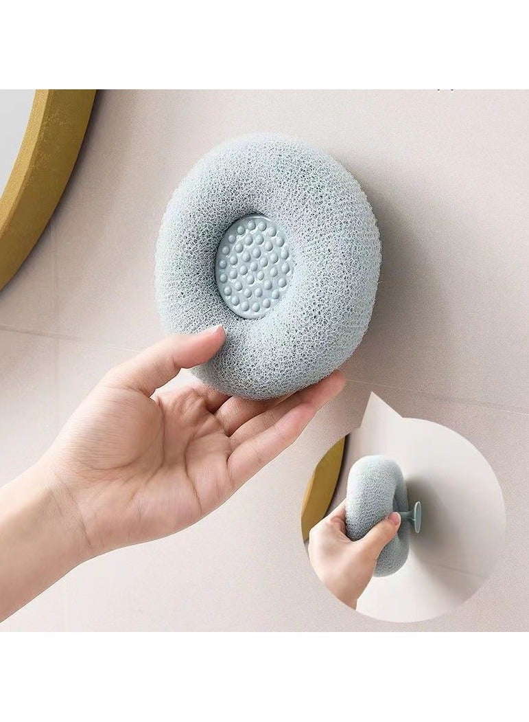 Goolsky Exfoliating Shower Brush with Suction Cup - Massage Bath Sponge Ball, Wall-Mounted Loofah for Men & Women - Image 3