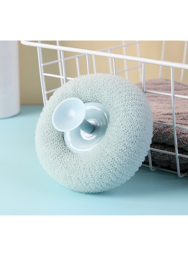 Goolsky Exfoliating Shower Brush with Suction Cup - Massage Bath Sponge Ball, Wall-Mounted Loofah for Men & Women - Image 2