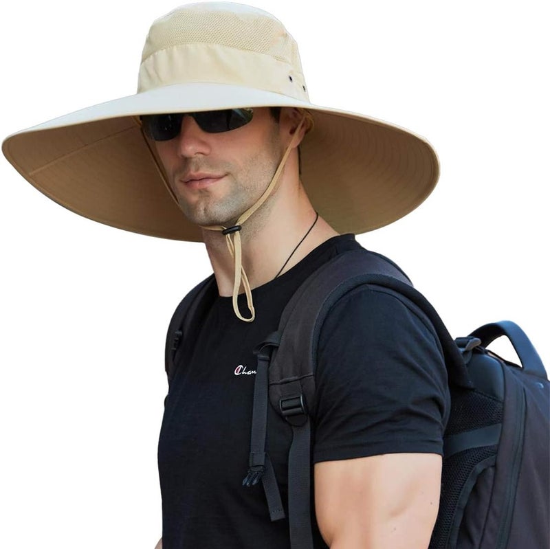 Leotruny Super Wide Brim Bucket Hat UPF50+ Waterproof Sun Hat for Fishing Hiking Camping - Image 1