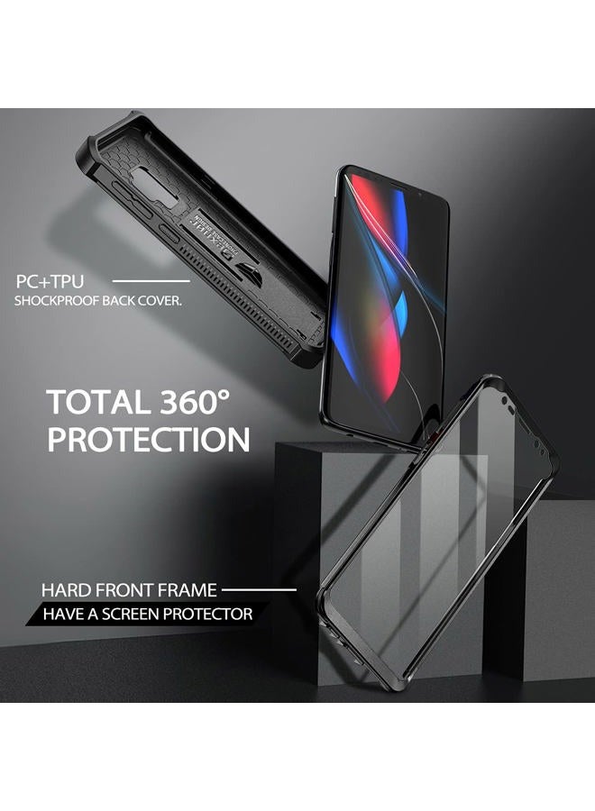 Dexnor for Samsung Galaxy S9 Case, [Built in Screen Protector and Kickstand] Heavy Duty Military Grade Protection Shockproof Protective Cover for Samsung Galaxy S9 Black - Image 3