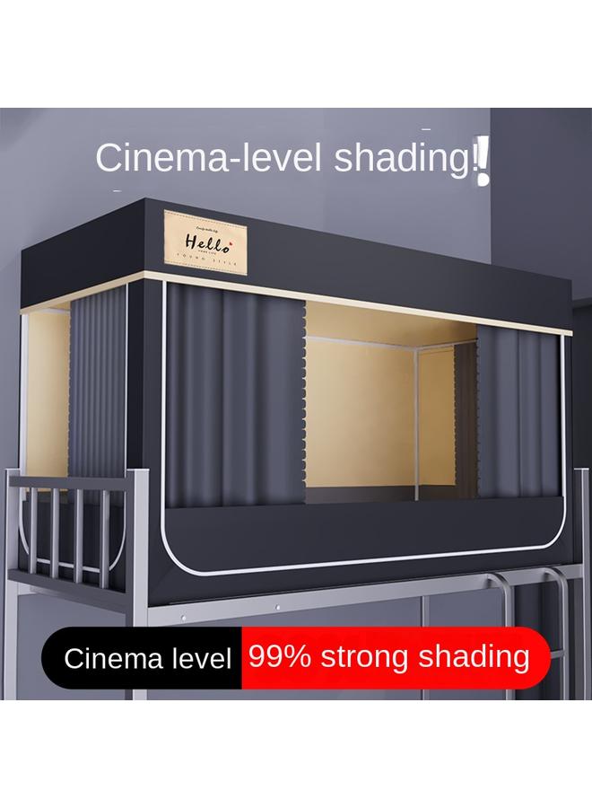 Bluejw Student Dormitory 2024 New Mosquito Net Bed Curtain Upper And Lower Bent Integrated Single Bed Upper Bent Bed Curtain Anti-fall Children's Text - Image 2