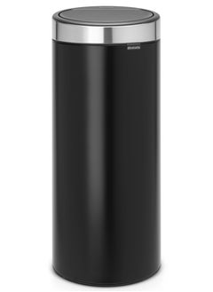 brabantia سلة مهملات تاتش 30 لتر، دلو داخلي بلاستيكي - أسود غير لامع  - Image 1