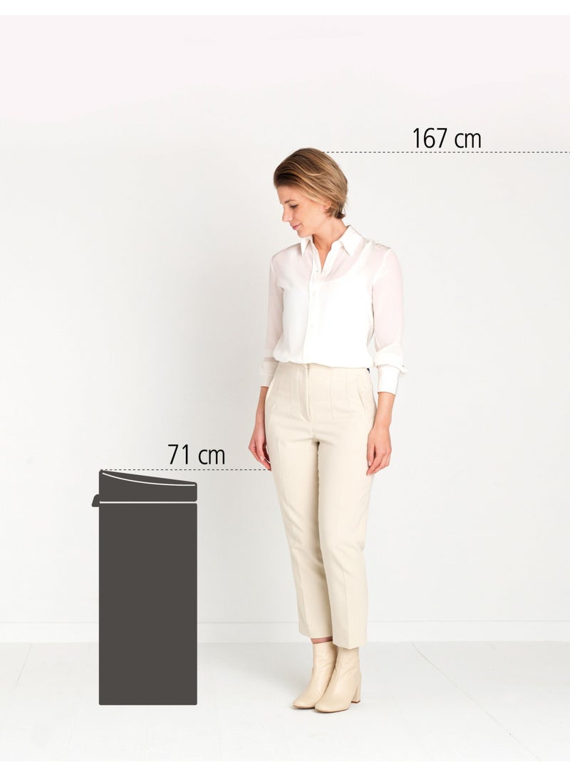 brabantia Touch Bin 30L, Plastic Inner Bucket - Matt Black  - Image 2