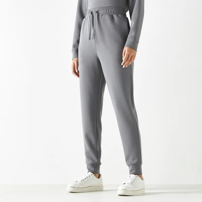 ADOT by Splash Solid Joggers with Drawstring Closure and Pockets