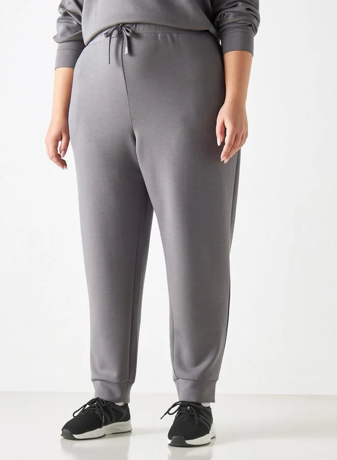 ADOT by Splash Solid Joggers with Drawstring Closure and Pockets