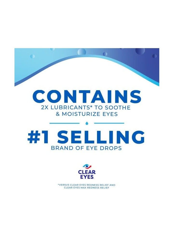 كلير آيز قطرات العين ثلاثية المفعول لتخفيف الألم، عبوة من قطعتين متعددتي المفعول - Image 3