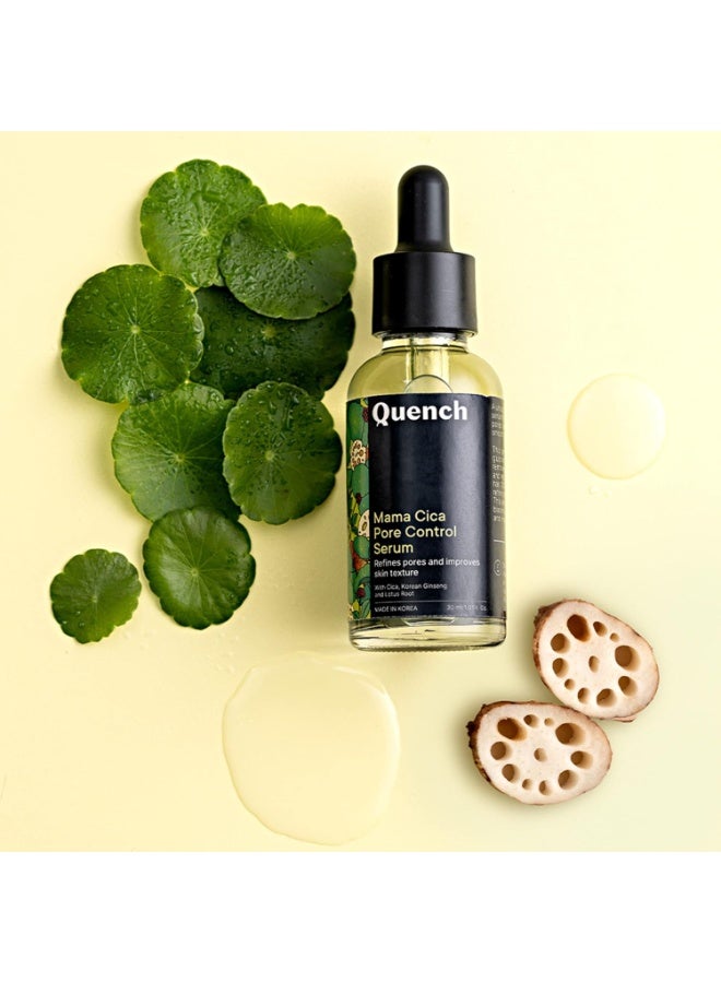 كوينش QUENCH BOTANICS سيروم للتحكم في المسام بتركيز 7% من أحماض PHA وCica | يقلل من الرؤوس السوداء، وآثار حب الشباب، والرؤوس البيضاء | يقلل من مظهر المسام | يقشر البشرة بلطف لتنظيف المسام المسدودة | (30 مل) - Image 2