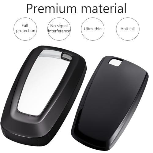 Lcyam Key Fob Cover Case Compatible with Ford 2024 2025 F150 Maverick Tremor F250 Mustang EcoBoost GT Mache Explorer ST Bronco Escape EcoSport Lincoln Nautilus Car Key Black - Image 3