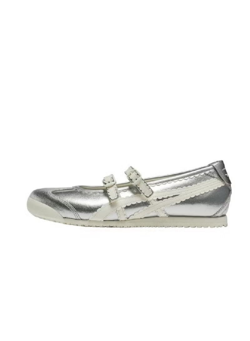 Onitsuka Tiger Women Casual Comfortable and Stylish Flat Ballet Shoes - Silver - Image 2