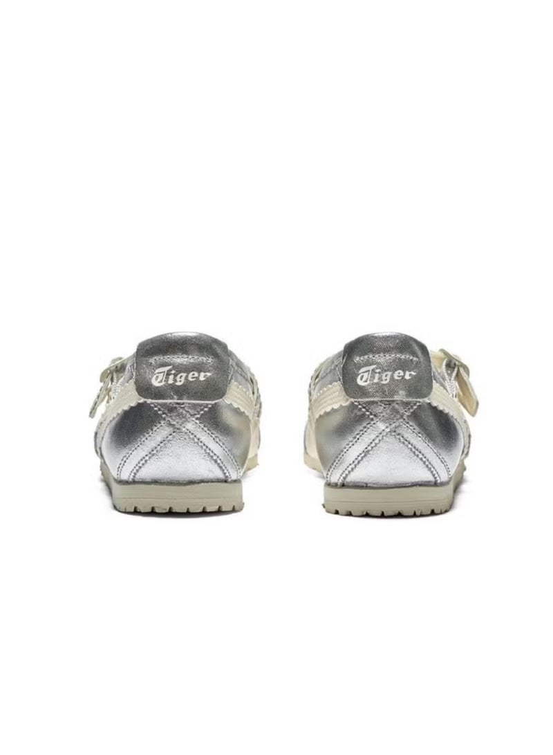 Onitsuka Tiger Women Casual Comfortable and Stylish Flat Ballet Shoes - Silver - Image 4