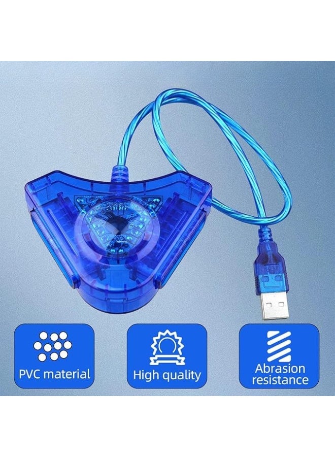 كابل محول وحدة تحكم بلاي ستيشن 1-2 إلى USB 2.0 للكمبيوتر متوافق مع وحدة تحكم سوني بلاي ستيشن 2 – أسود  - Image 5