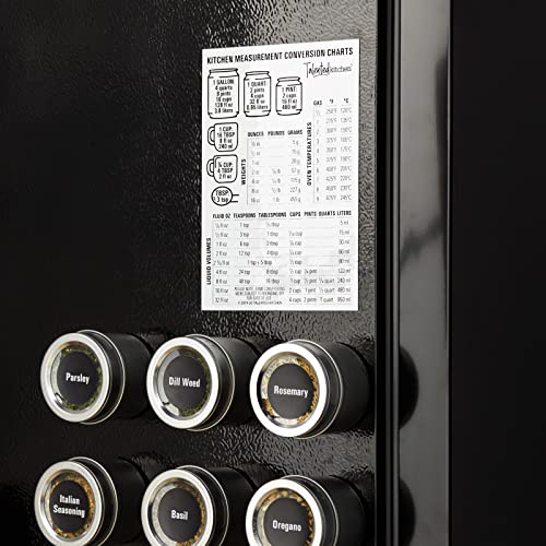Talented Kitchen Conversion Chart Magnet (mm to in) - 5x7 in, Black & White Vinyl - Magnetic Conversion Chart for Cooking & Baking Essentials - Image 2