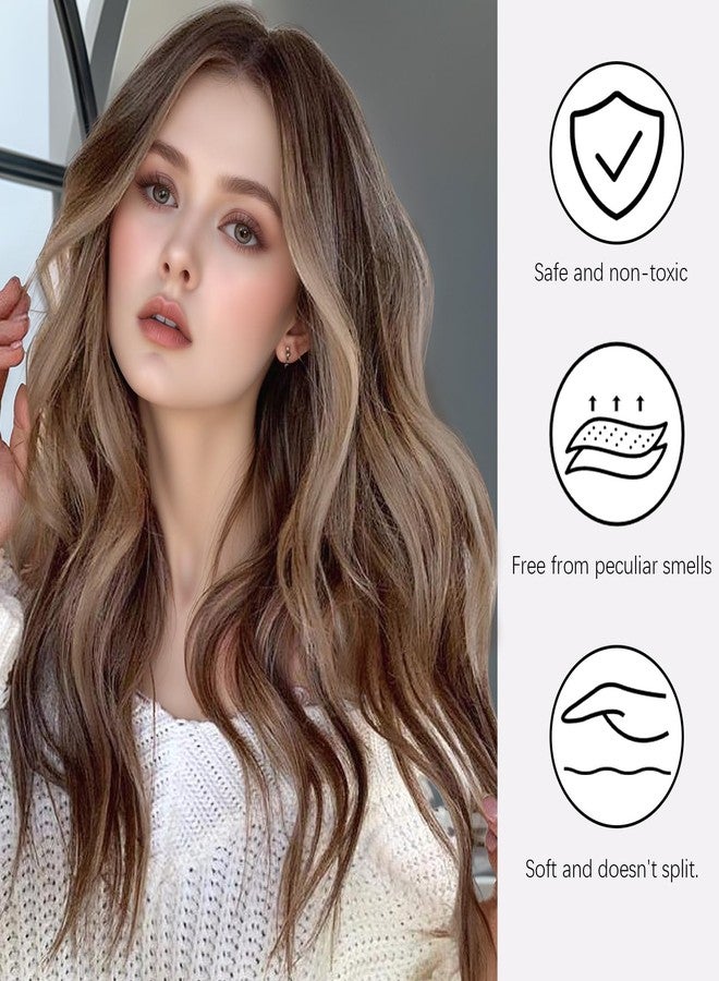 CROWN GUIDE Hair Toppers for Women with Thinning Hair 20 Inch, 360°3D Wig Topper Hair Pieces for Women Synthetic Curly Wavy Wispy Clip in Bangs for Dialy Wear (Dark Ash Brown, 20inch) - Image 3