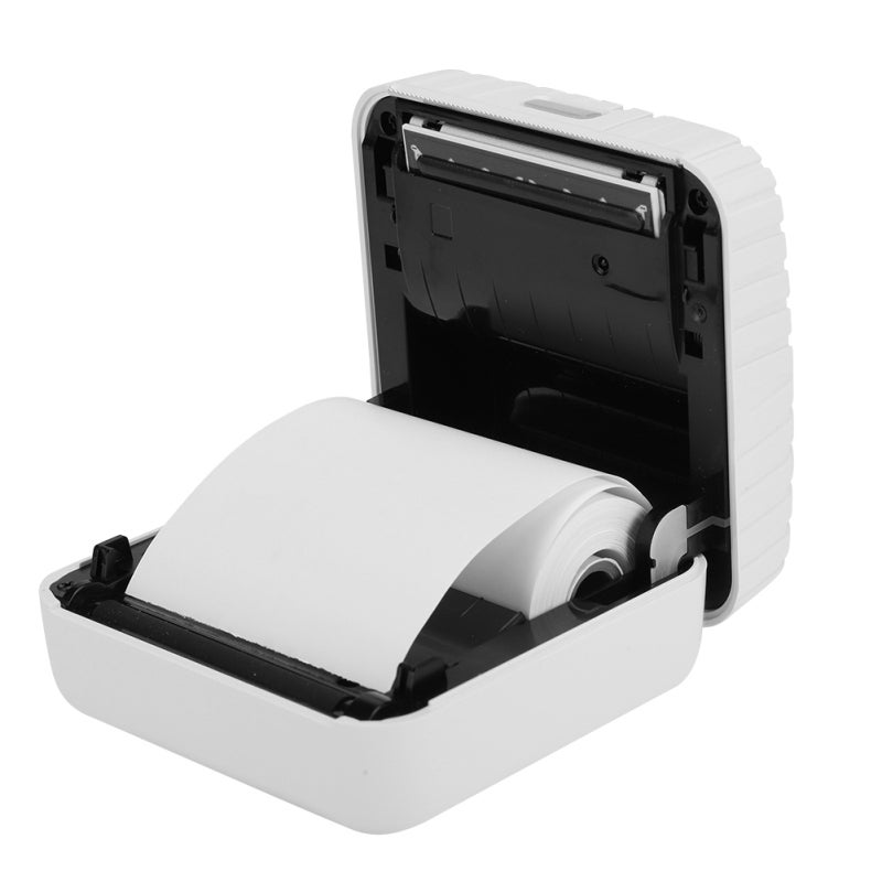 GOOJPRT Portable Thermal Printer White ABS PC Material Compact Lightweight - Long Press 3 Seconds Power On - Photo Printer for Learning Entertainment Recording - Image 3