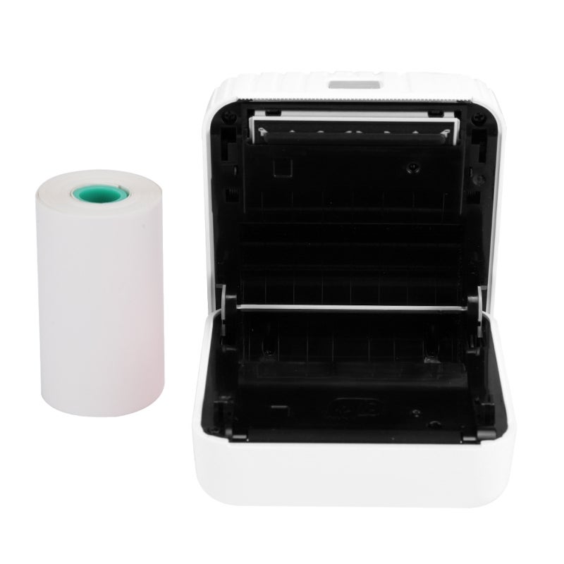GOOJPRT Portable Thermal Printer White ABS PC Material Compact Lightweight - Long Press 3 Seconds Power On - Photo Printer for Learning Entertainment Recording - Image 4