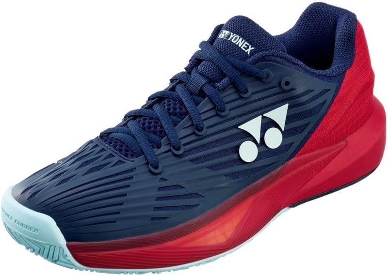 YONEX Men's PC Eclispion 5 AC Tennis Shoes - Dark Blue/Red - Image 1