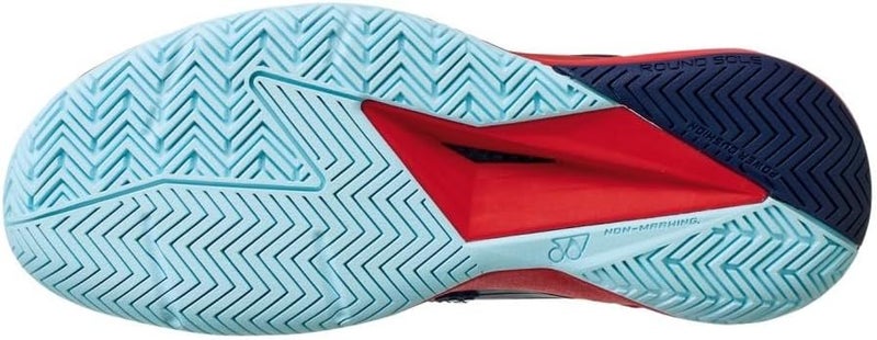 YONEX Men's PC Eclispion 5 AC Tennis Shoes - Dark Blue/Red - Image 2