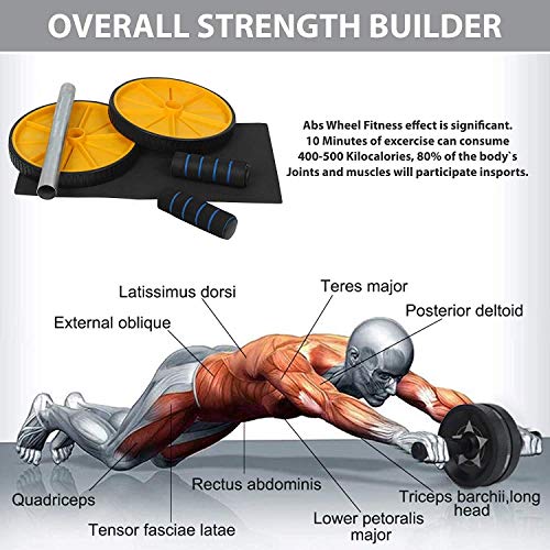 Morikus Wide Ab Roller Wheel for Abs Workouts/Home Gym Abdominal Exercise/Core Workouts for Men and Women - Image 2