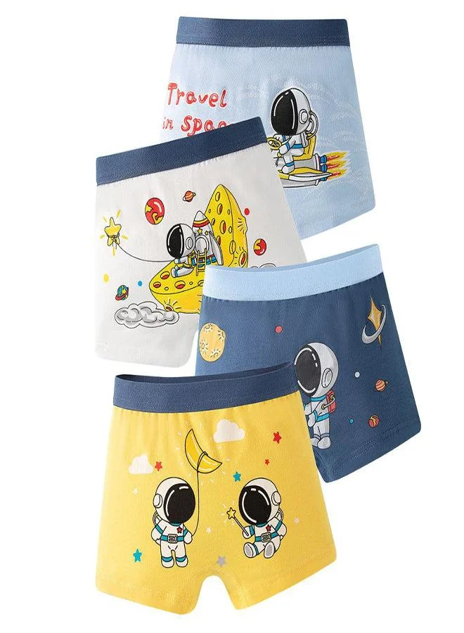 babyqlo Boys Cotton Space Adventure Boxer Pack of 4