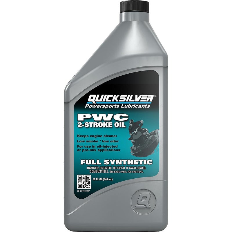 زيت كويك سيلفر 2Stroke كامل الاصطناعية لزوارق الرياضة و PWC 1 لتر