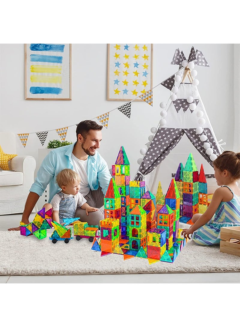 Loquat Magnetic Building Blocks, 100pcs Kids Magnetic Tiles Building Sets, 3D  Building Blocks Construction Educational STEM Toys Gifts for Toddlers Boys Girls 3 4 5 6 7 8 9 10 + Year Old - Image 5