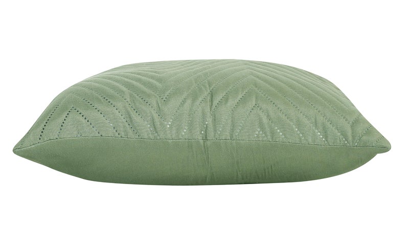 RD TREND UltraSonic Microfiber Cushion Covers, 60 x 60 cm/24 x 24 inches, Set of 2, 250 TC,Back Zipper (Miltry Green) - Image 3