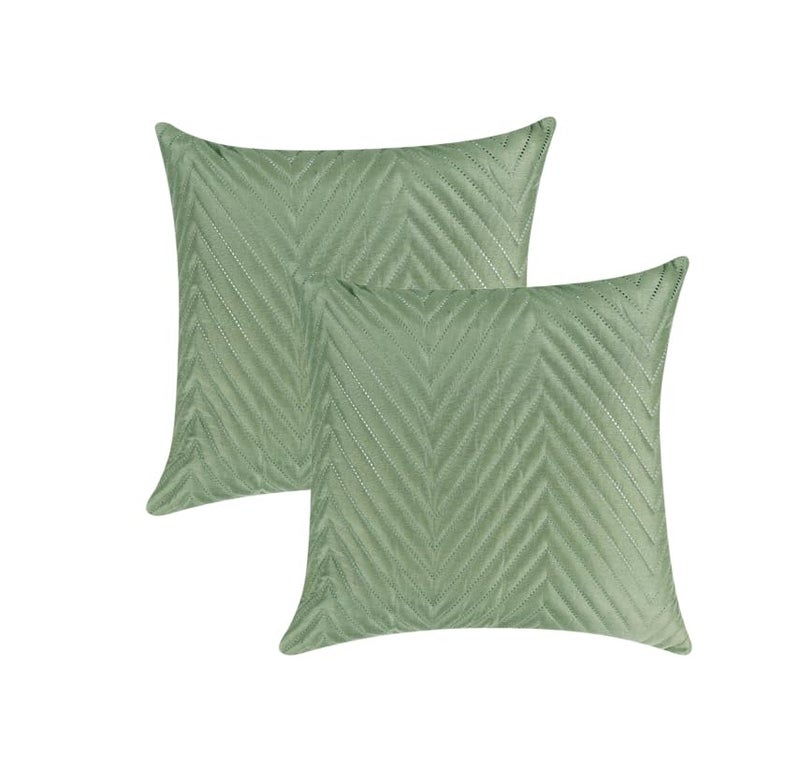 RD TREND UltraSonic Microfiber Cushion Covers, 60 x 60 cm/24 x 24 inches, Set of 2, 250 TC,Back Zipper (Miltry Green) - Image 4