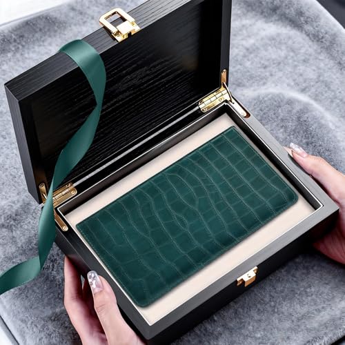 Peisicne Car Registration and Insurance Holder, Teal Green Vehicle Glove Box Car Organizer with Magnetic Closure for Documents, Cards, License Car Organization, 1 Pack - Image 2