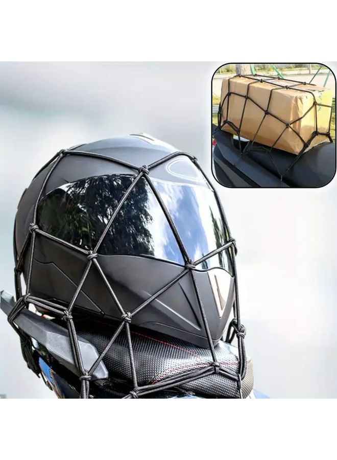 Black Elastic Cargo Net For Off Road Vehicle Trunk Luggage Rack Safety Protective Storage Pocket - Image 1