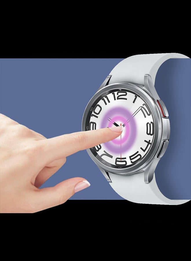 CATANES Samsung Galaxy Watch6 Classic 47mm Screen Protector Waterproof Tempered Glass Screen Protector High-Definition Transparent Film Hydrophobic and Oleophobic Screen - Image 3