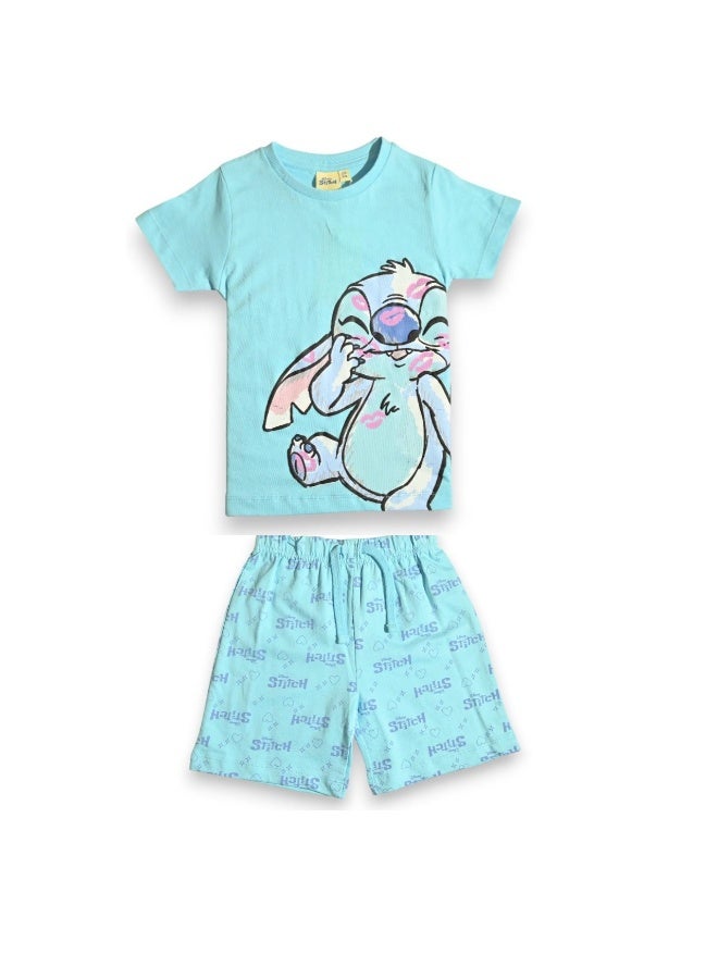 LILO & STITCH GIRLS T-SHIRT & SHORT SET‬ - Image 1
