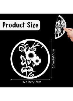 Marspark 20 Pieces Wildflower Stencils For Painting Template Flower Stencils Wall Stencils Reusable Spring Stencils Pet Diy Drawing Templates Stencils For Painting On Wood Wall Home Decor (Round Style)  - Image 2