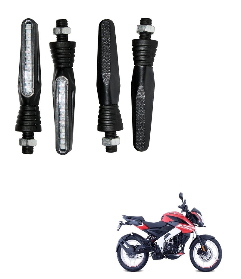 Asryd Pack of 4 Amber Bright SMD LED KTM Style Indicators For Bajaj Pulsar NS160 (4.Pcs Amber Color Indicator) - Image 1