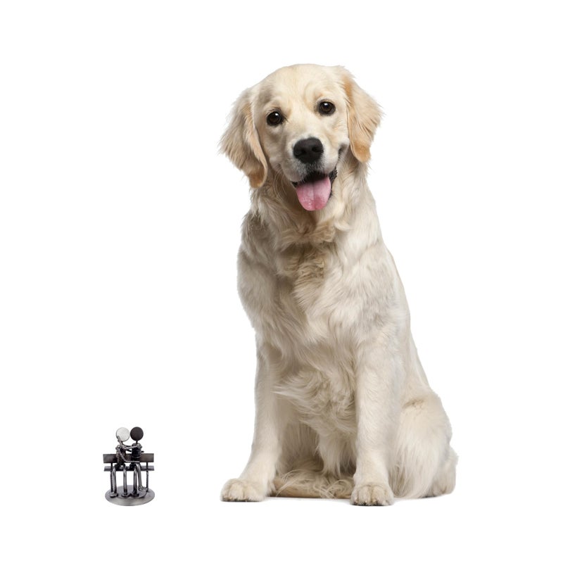 NOVICA Recycled Auto Parts Romantic Metal Sculpture  4.7"" Tall 'Park Bench Sweethearts' - Image 3