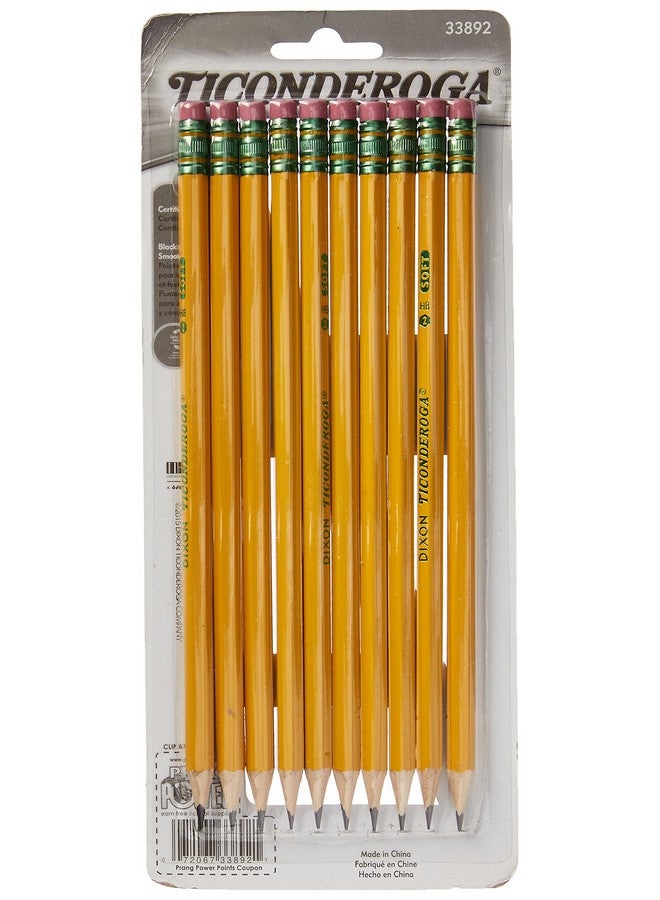 Dixon Ticonderoga No.2 Soft Pencil Yellow 10 Count(1Pack) - Image 2