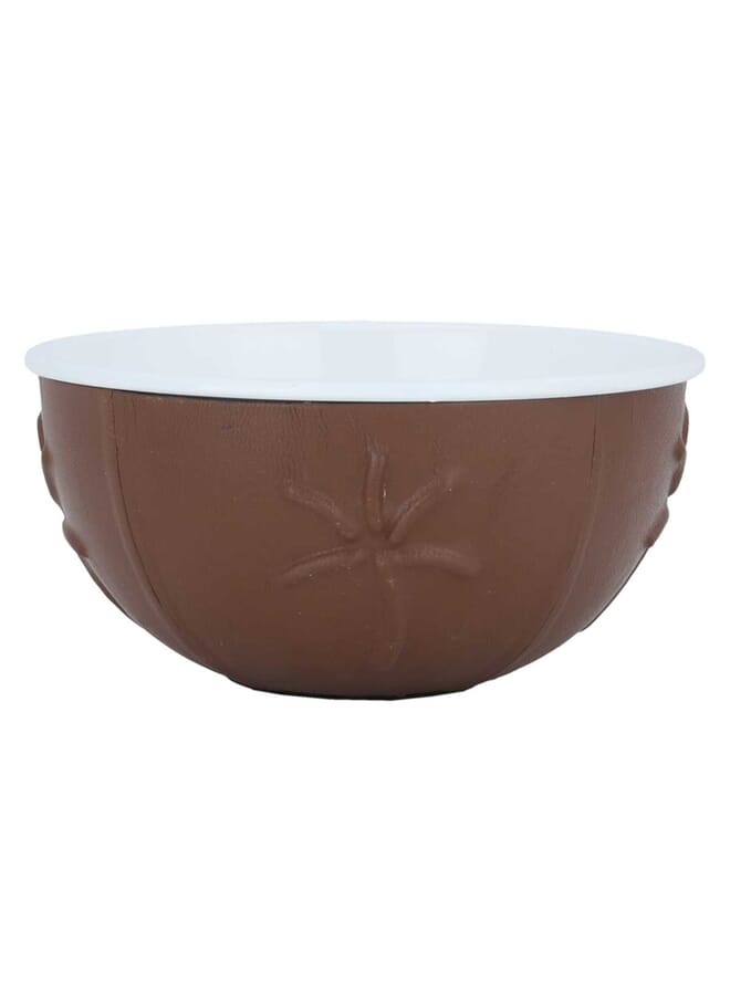 Alsaif Gallery Al Saif Gallery porcelain bowl, 17 x 17 x 9 cm, round, double - brown - Image 1