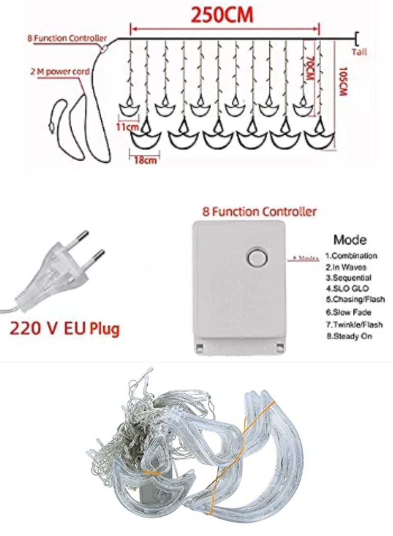 DPL Home Decor Warm White Diwali String Lights with 12 Hanging Diyas, 8 Flashing Modes, Battery Box & USB Powered – Ideal for Diwali, Wedding, Party, Outdoor & Indoor Decorations – DPL-724-WW - Image 4