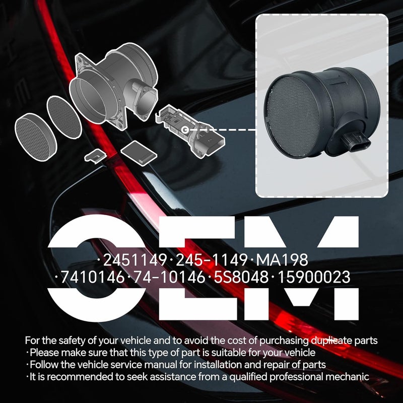 AdvanEX Mass Air Flow Sensor 2451149 MAF for Chevrolet, GMC, Pontiac Vehicles - Image 4