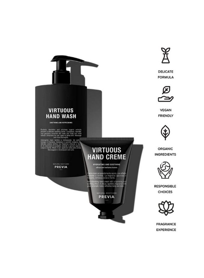 PREVIA Virtuous Soap Set - Soothing Hand Wash (16.9 oz) & Hydrating Hand Cream (1.7 oz), Nourishing Skincare Duo with Lavender & Geranium, Vegan & Natural Ingredients - Image 3