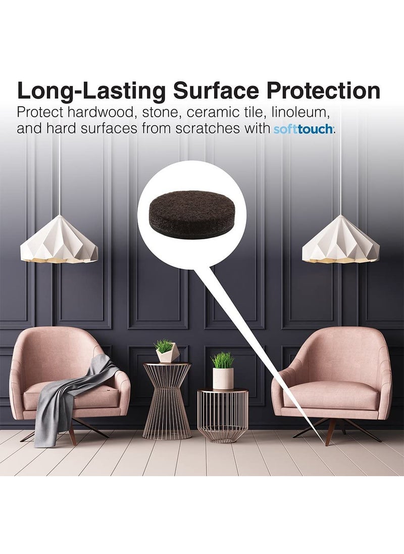 DIY Crafts DIY Crafts 175 Pcs, Brawn, Furniture Felt Pads Diameter Round Self Adhesive Protects Kitchen Cabinets, Drawers, Desks and Furniture Against Bumps and Scratches 25m(175 Pcs, Brawn)  - Image 3