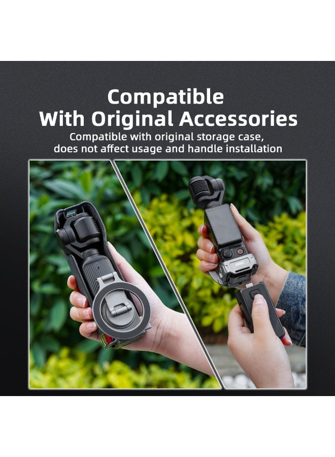 BRDRC Aluminum Alloy Teleprompter Mount for DJI Osmo Pocket 3 – Magnetic Desktop Stand with Cold Shoe & 1/4 Ports, Rotatable Horizontal/Vertical Shooting Camera Holder - Image 5