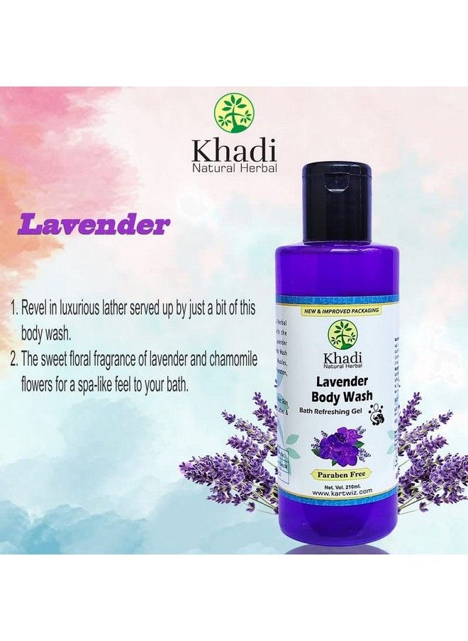 Khadi Natural Herbal - Lavender Body Washbath Refreshing Shower Gel 210Ml Pack Of 2 - Image 1
